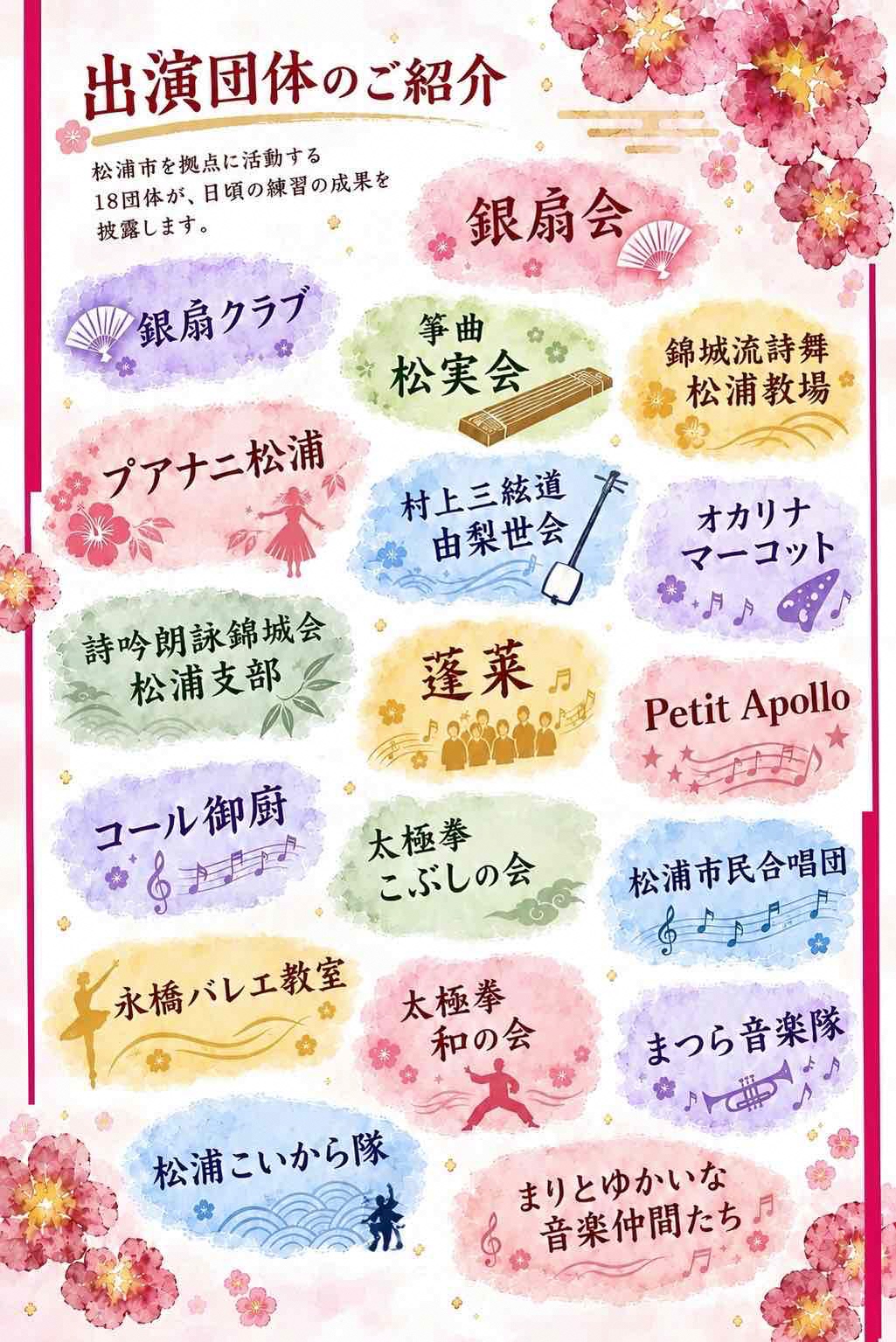 令和8年度松浦市民文化祭【舞台発表】ちらし（裏面）