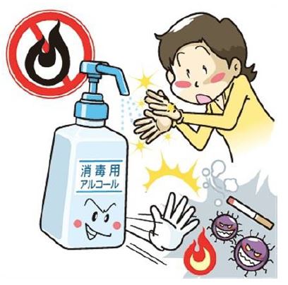 消毒用アルコール取扱注意