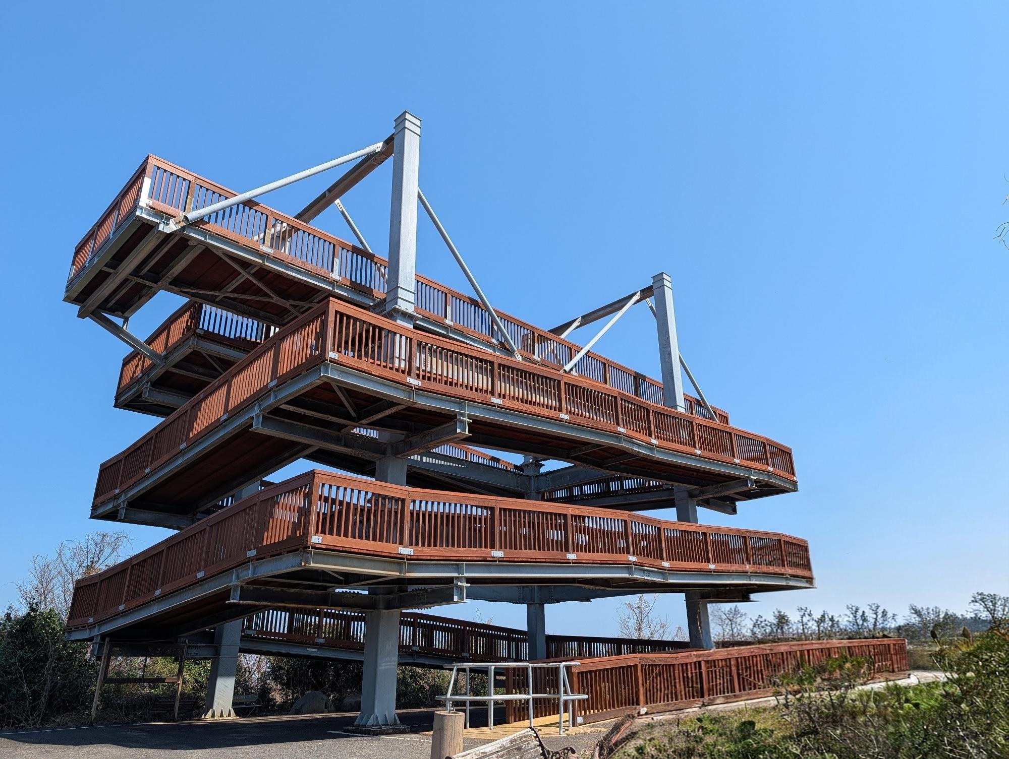 改修後の星鹿城山展望台の写真