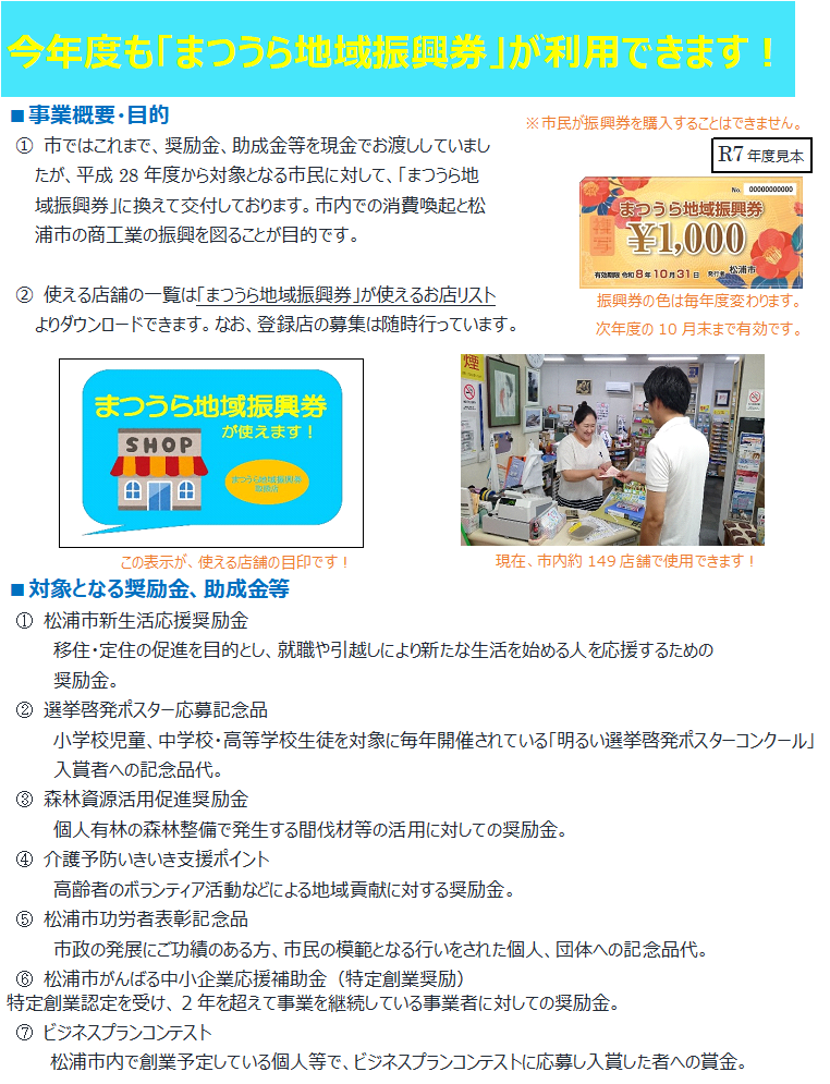 地域振興券　取扱店舗説明