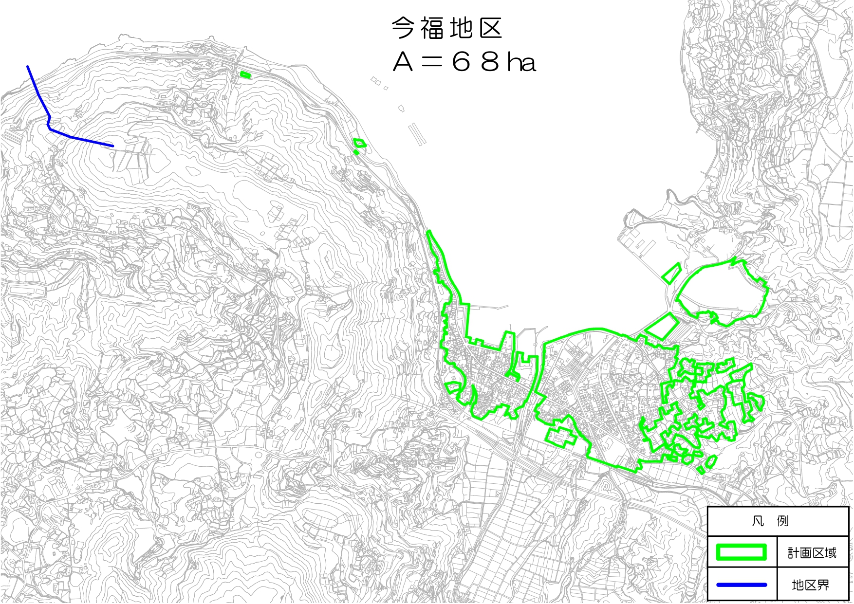 下水道全体計画図（今福町）