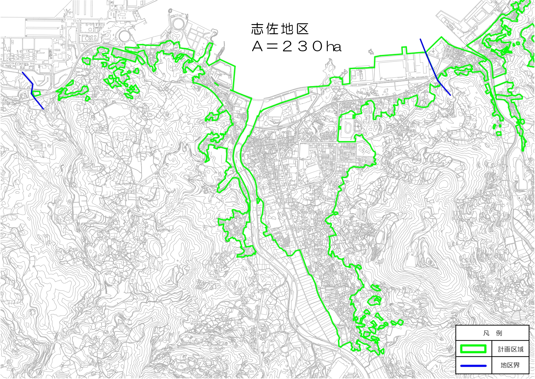 下水道全体計画図（志佐町）